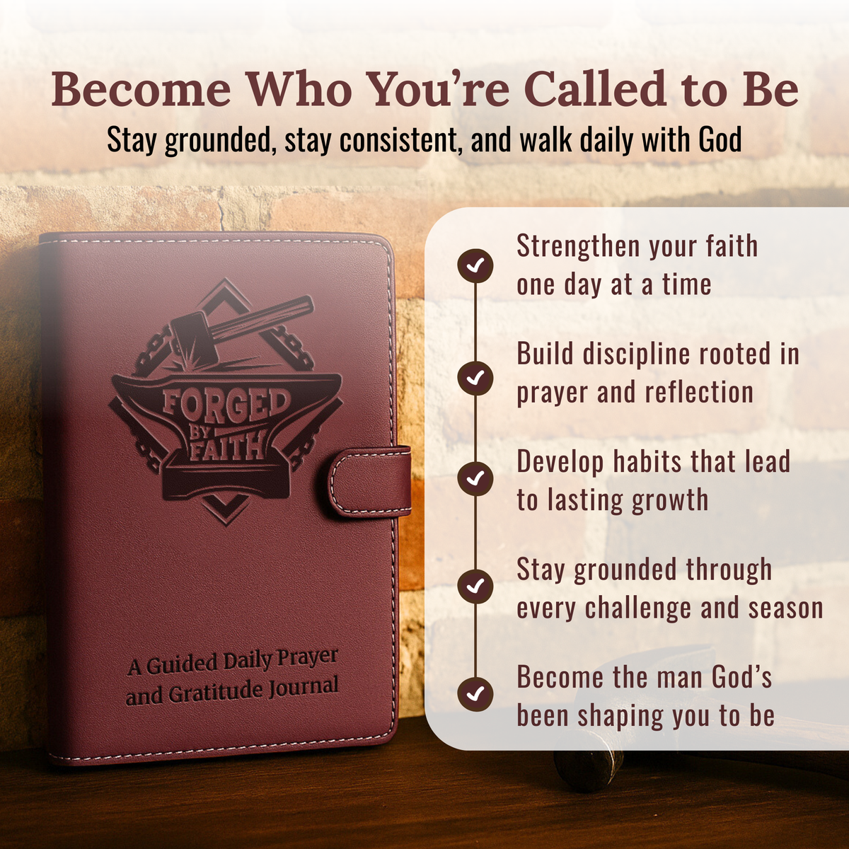 Forged by Faith — A Structured Prayer & Discipline Journal for Men
