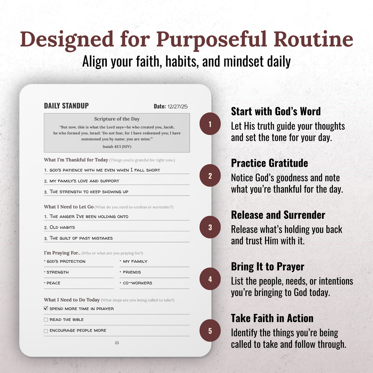 Forged by Faith — A Structured Prayer & Discipline Journal for Men