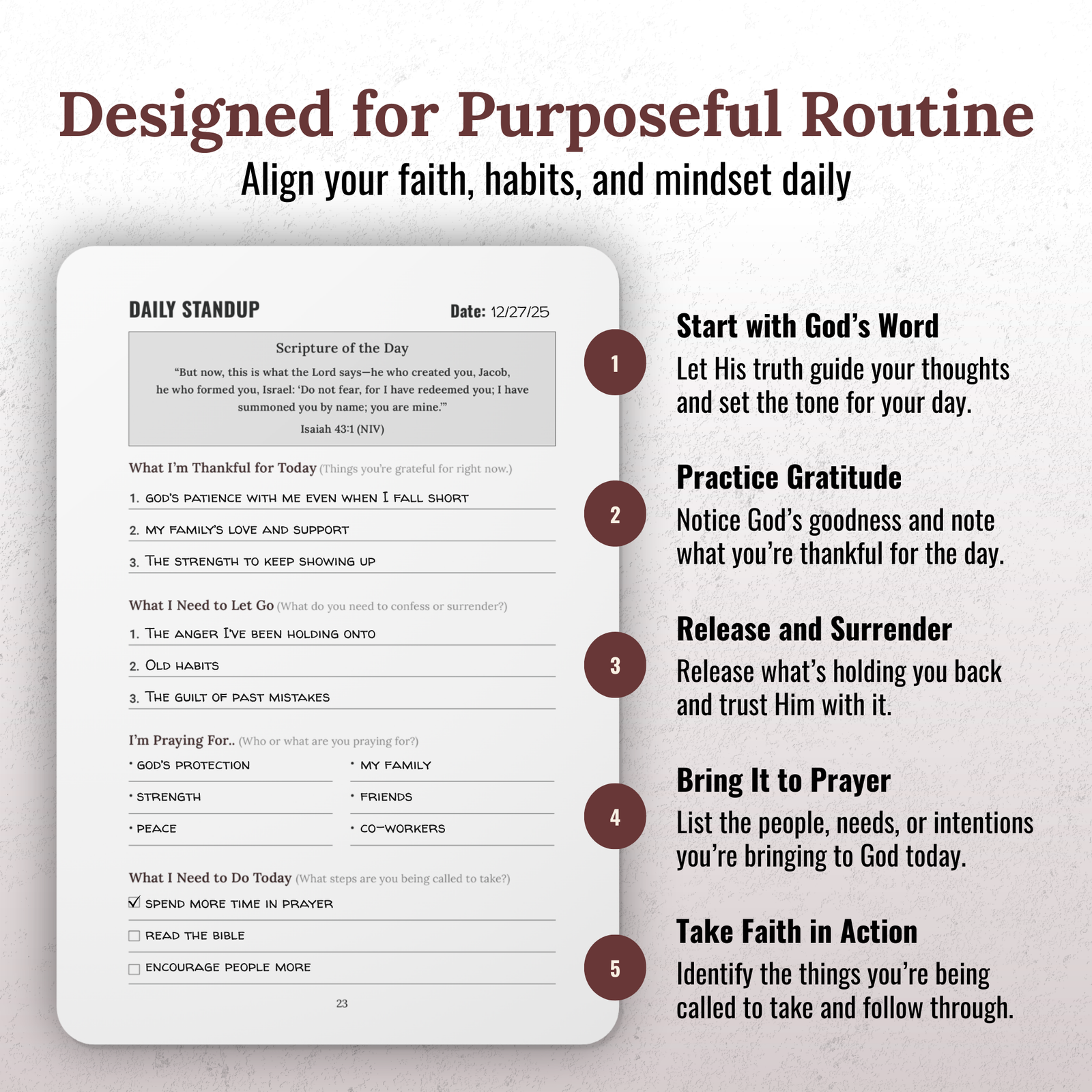 Forged by Faith — A Structured Prayer & Discipline Journal for Men